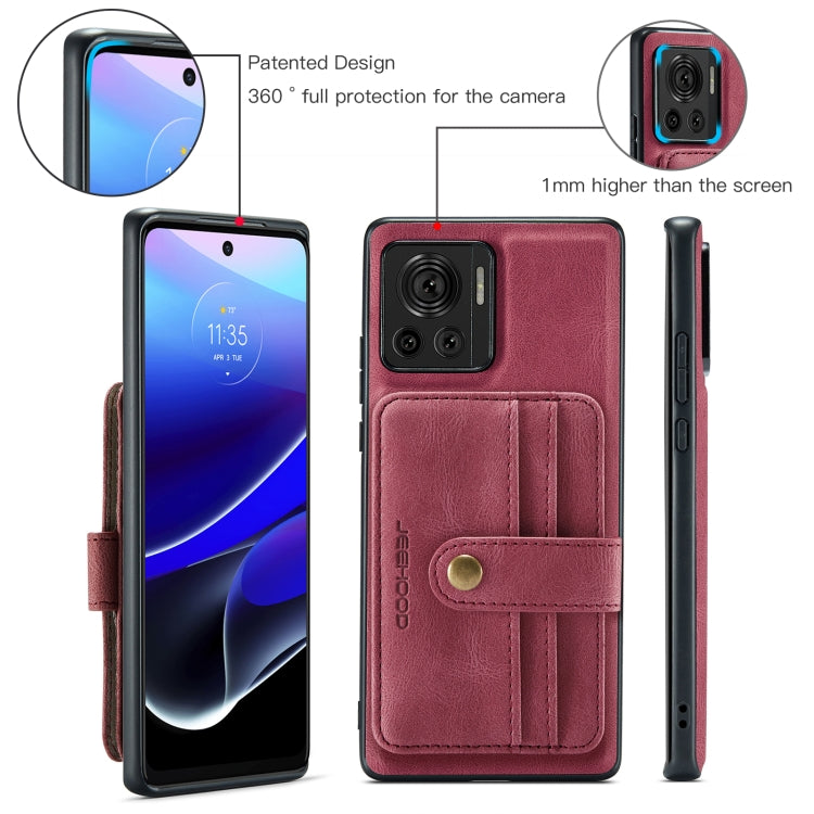 For Motorola Moto X30 Pro JEEHOOD RFID Blocking Anti-Theft Magnetic PU Phone Case