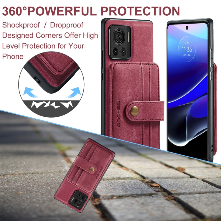 For Motorola Moto X30 Pro JEEHOOD RFID Blocking Anti-Theft Magnetic PU Phone Case