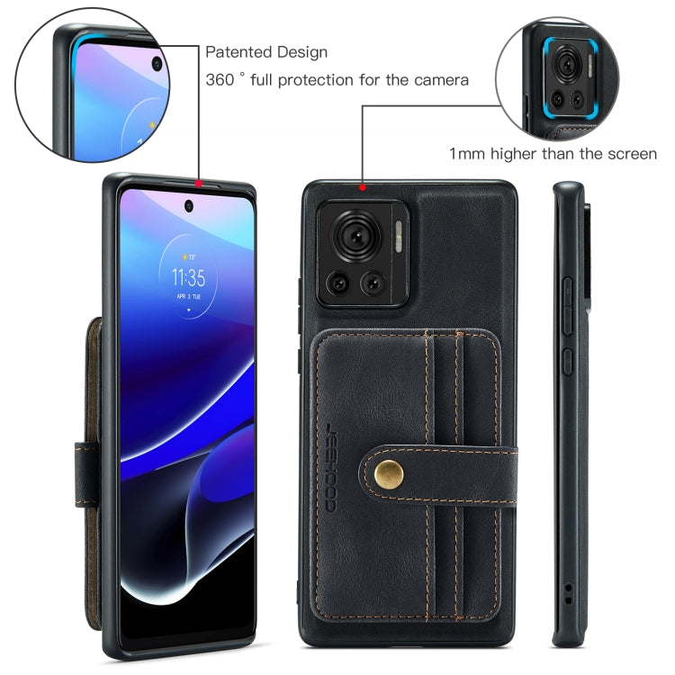 For Motorola Moto X30 Pro JEEHOOD RFID Blocking Anti-Theft Magnetic PU Phone Case