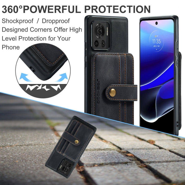 For Motorola Moto X30 Pro JEEHOOD RFID Blocking Anti-Theft Magnetic PU Phone Case