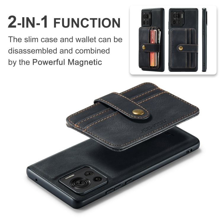 For Motorola Moto X30 Pro JEEHOOD RFID Blocking Anti-Theft Magnetic PU Phone Case