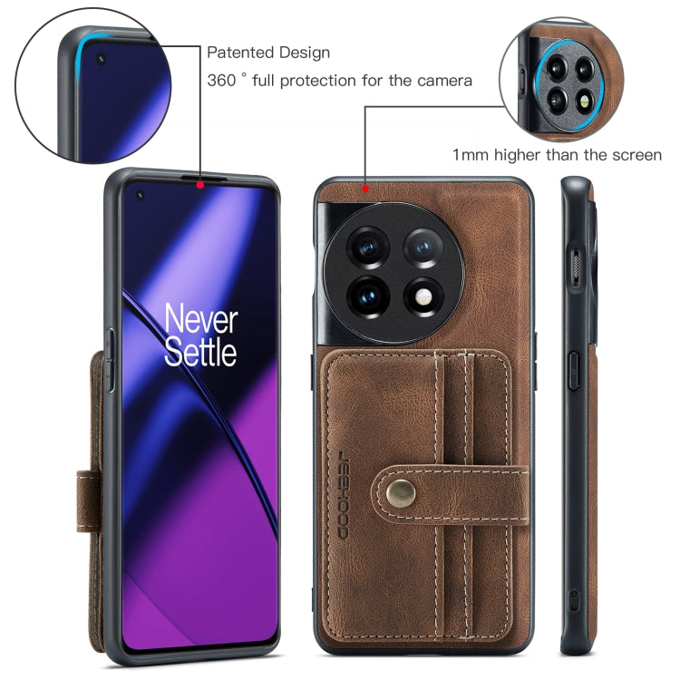 For OnePuls 11 JEEHOOD RFID Blocking Anti-Theft Magnetic PU Phone Case