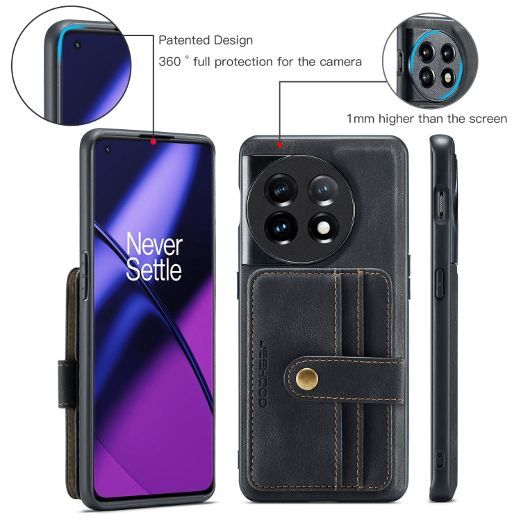For OnePuls 11 JEEHOOD RFID Blocking Anti-Theft Magnetic PU Phone Case