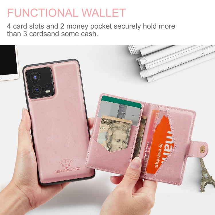 For Motorola Moto S30 Pro JEEHOOD Retro Magnetic Detachable Protective Phone Case with Wallet & Card Slot