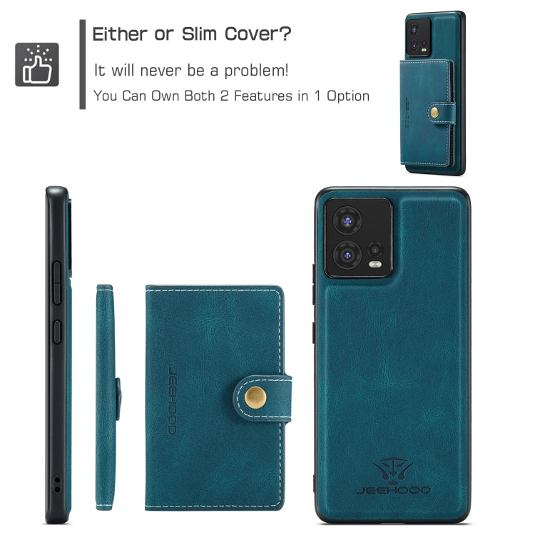 For Motorola Moto S30 Pro JEEHOOD Retro Magnetic Detachable Protective Phone Case with Wallet & Card Slot