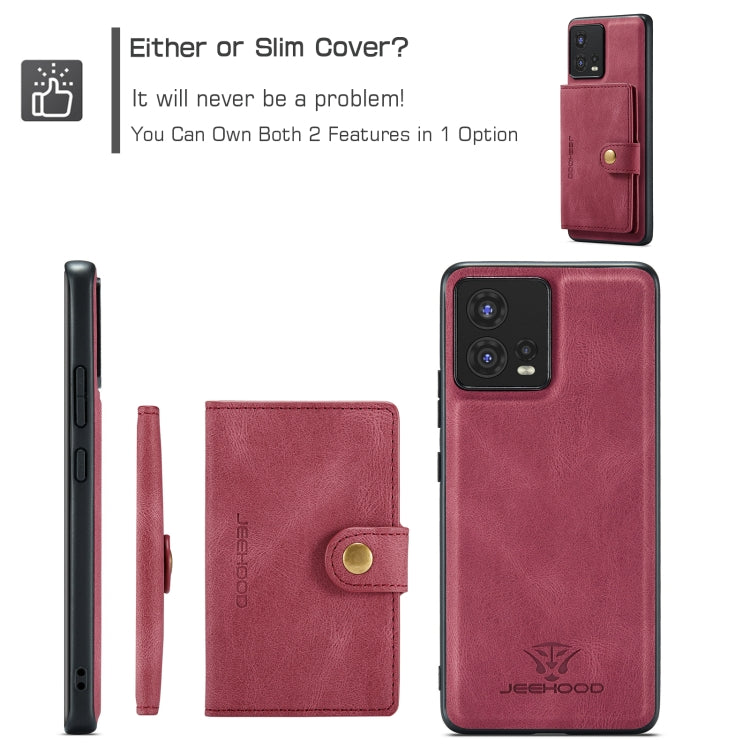 For Motorola Moto S30 Pro JEEHOOD Retro Magnetic Detachable Protective Phone Case with Wallet & Card Slot