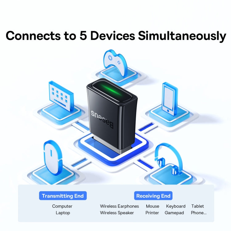 Baseus BA07 Bluetooth 5.3 USB Bluetooth Adapter(Black)