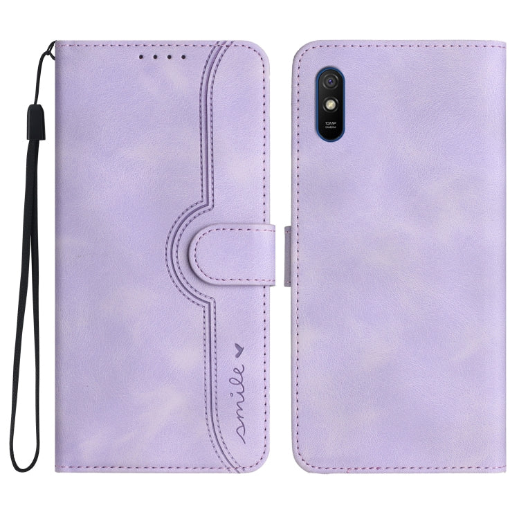 For Xiaomi Redmi 9A/9AT/9i Heart Pattern Skin Feel Leather Phone Case