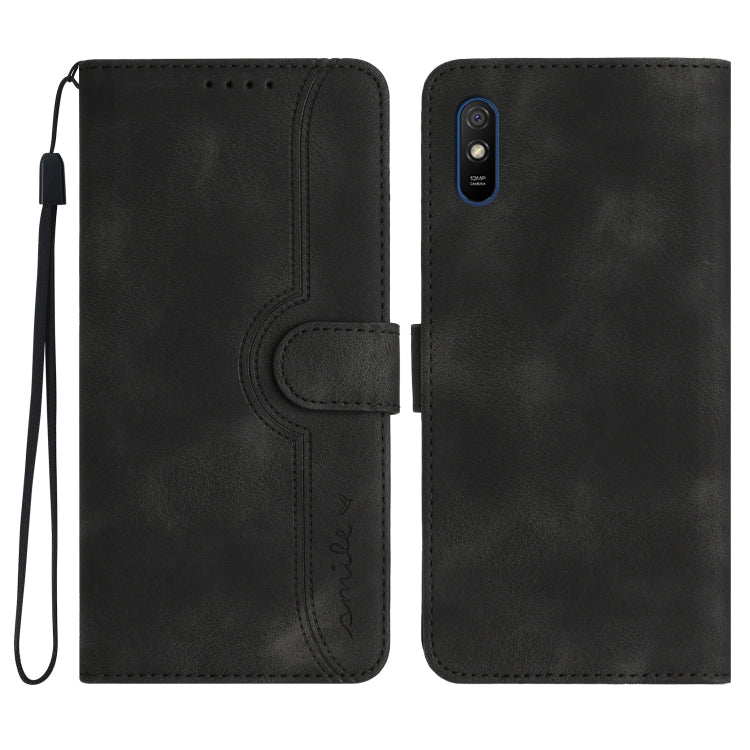 For Xiaomi Redmi 9A/9AT/9i Heart Pattern Skin Feel Leather Phone Case