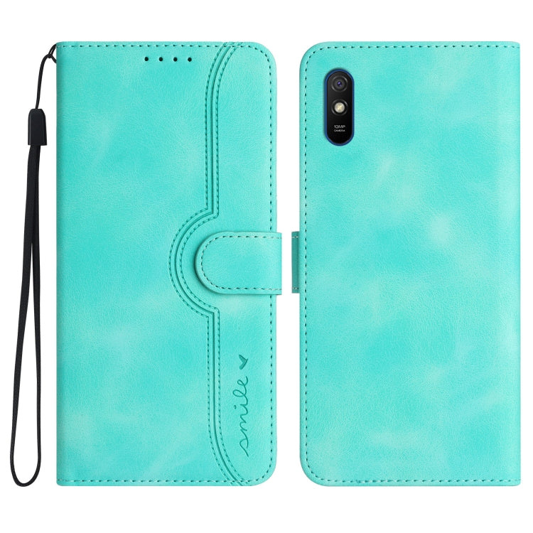 For Xiaomi Redmi 9A/9AT/9i Heart Pattern Skin Feel Leather Phone Case