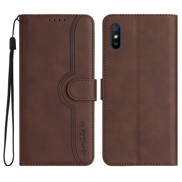 For Xiaomi Redmi 9A/9AT/9i Heart Pattern Skin Feel Leather Phone Case