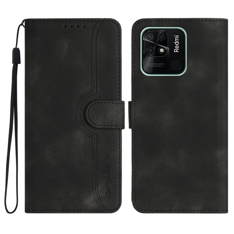 For Xiaomi Redmi 10C 4G Global/10 India/10 Power Heart Pattern Skin Feel Leather Phone Case