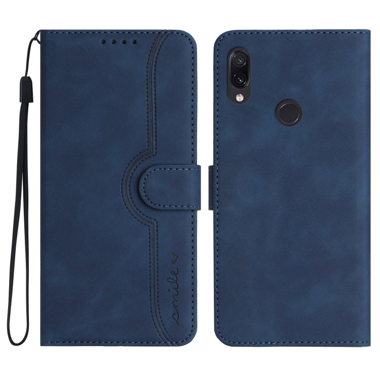 For Xiaomi Redmi Note 7 Heart Pattern Skin Feel Leather Phone Case