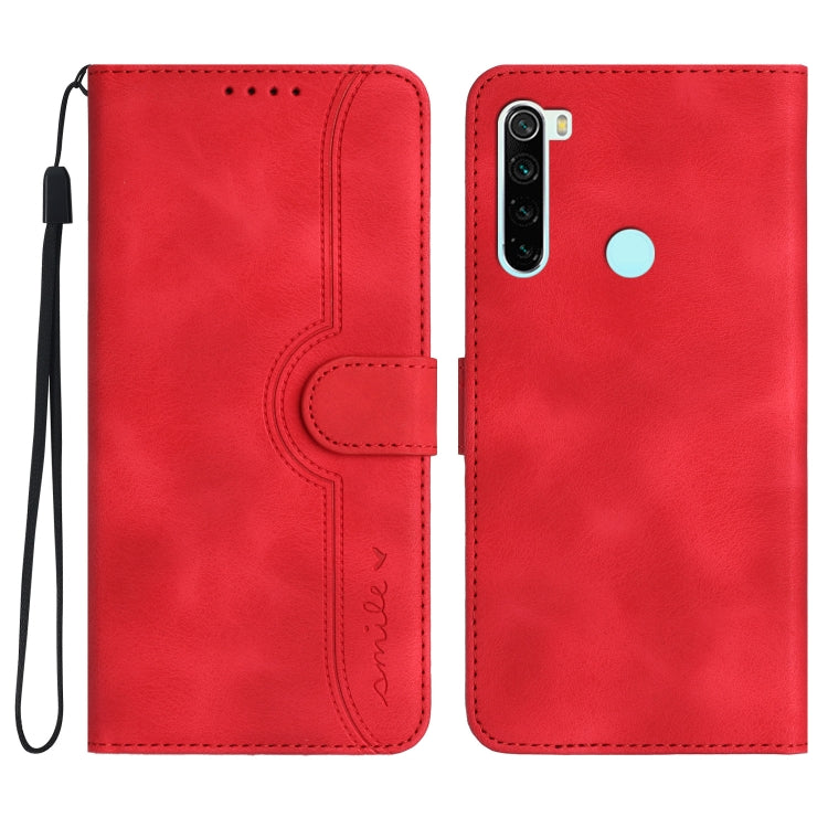 For Xiaomi Redmi Note 8T Heart Pattern Skin Feel Leather Phone Case