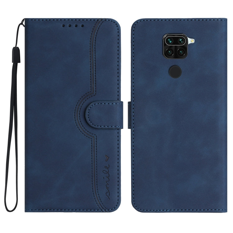 For Xiaomi Redmi Note 9 4G Global/10X 4G Heart Pattern Skin Feel Leather Phone Case