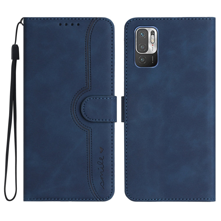 For Xiaomi Redmi Note 10 5G Heart Pattern Skin Feel Leather Phone Case
