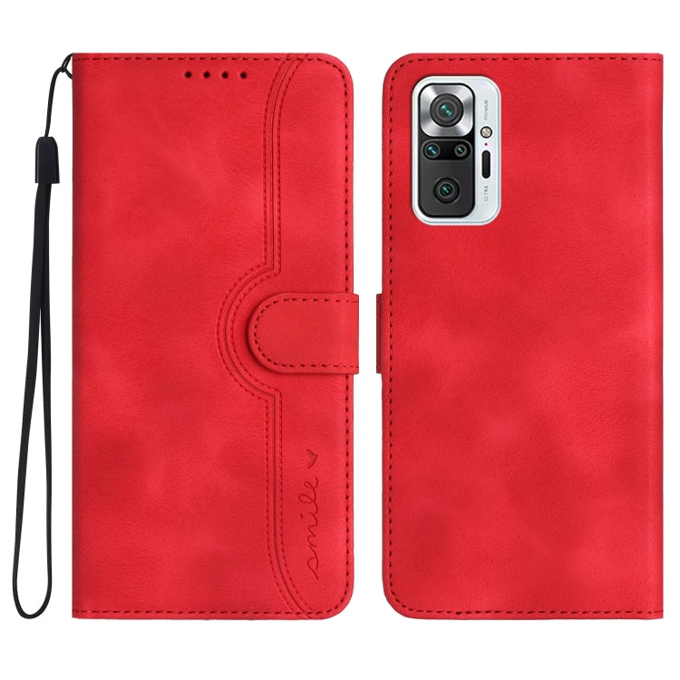 For Xiaomi Redmi Note 10 Pro 4G Global/Note 10 Pro Max Heart Pattern Skin Feel Leather Phone Case