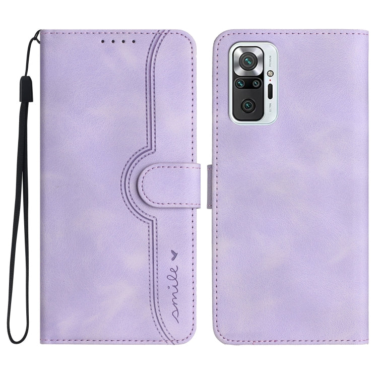 For Xiaomi Redmi Note 10 Pro 4G Global/Note 10 Pro Max Heart Pattern Skin Feel Leather Phone Case