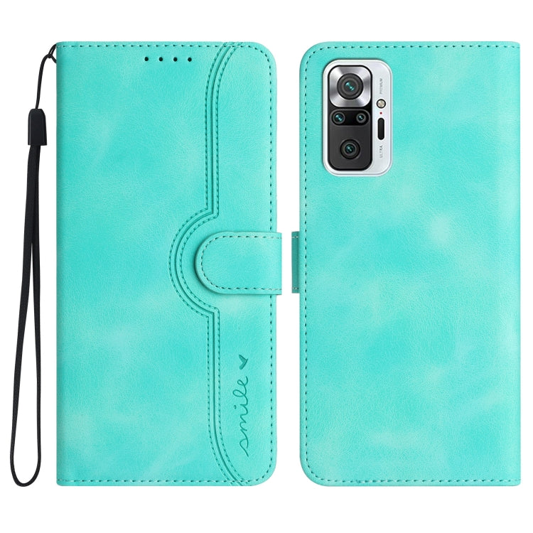 For Xiaomi Redmi Note 10 Pro 4G Global/Note 10 Pro Max Heart Pattern Skin Feel Leather Phone Case