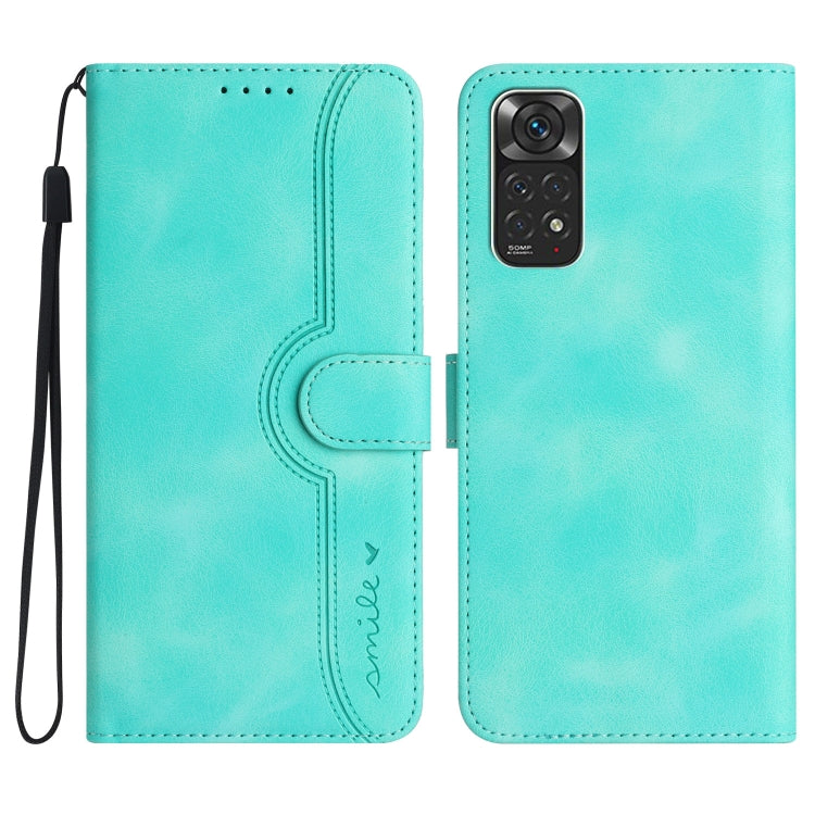 For Xiaomi Redmi Note 11 4G Global/Note 11S Heart Pattern Skin Feel Leather Phone Case