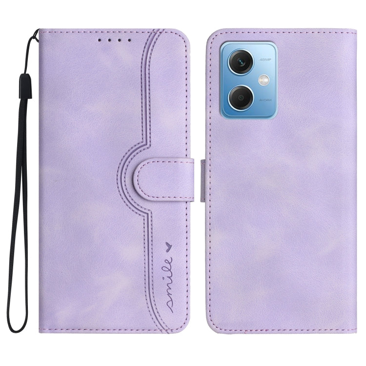 For Xiaomi Redmi Note 12 5G Heart Pattern Skin Feel Leather Phone Case