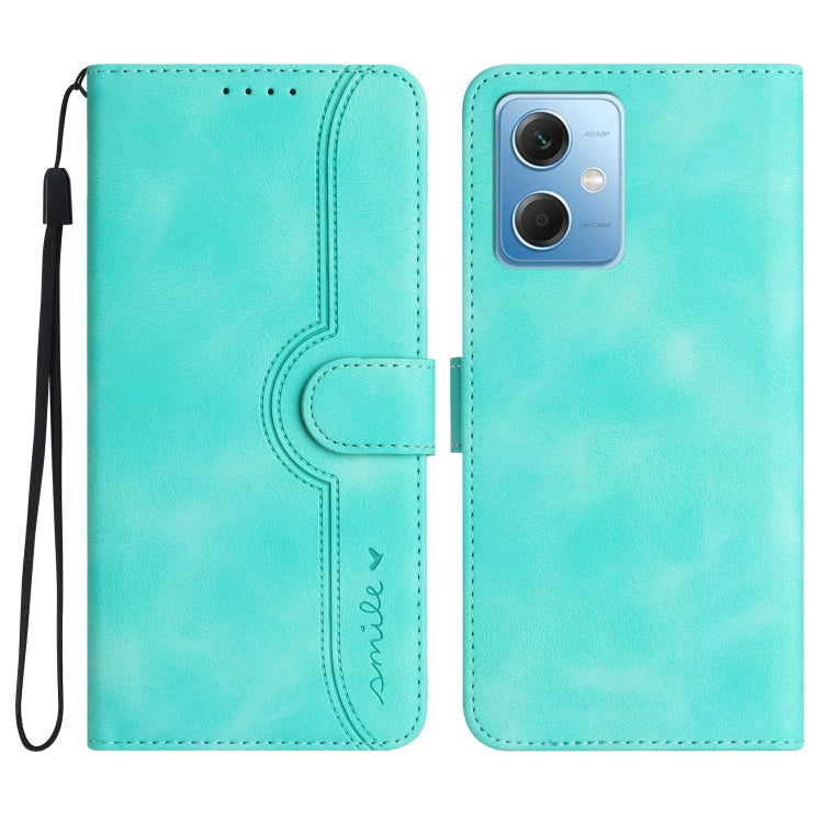 For Xiaomi Redmi Note 12 5G Heart Pattern Skin Feel Leather Phone Case