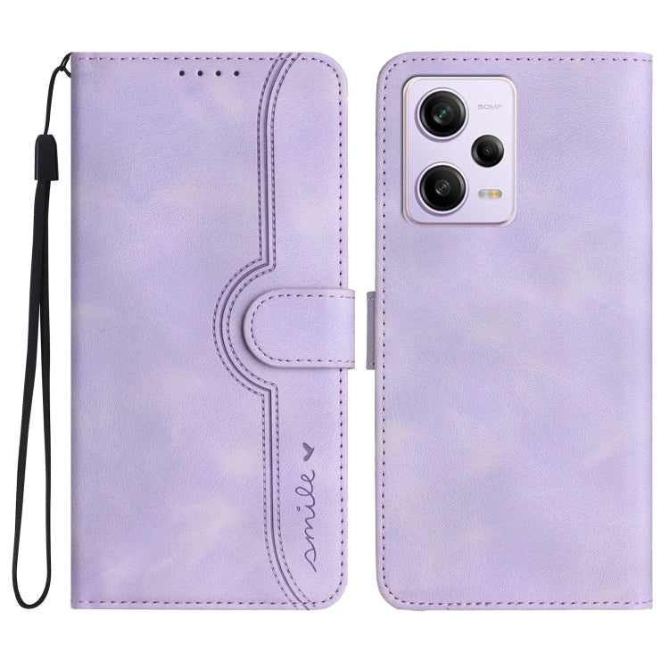 For Xiaomi Redmi Note 12 Pro 5G Heart Pattern Skin Feel Leather Phone Case