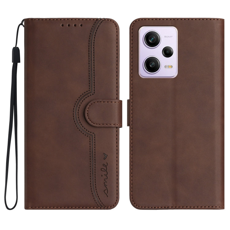 For Xiaomi Redmi Note 12 Pro 5G Heart Pattern Skin Feel Leather Phone Case