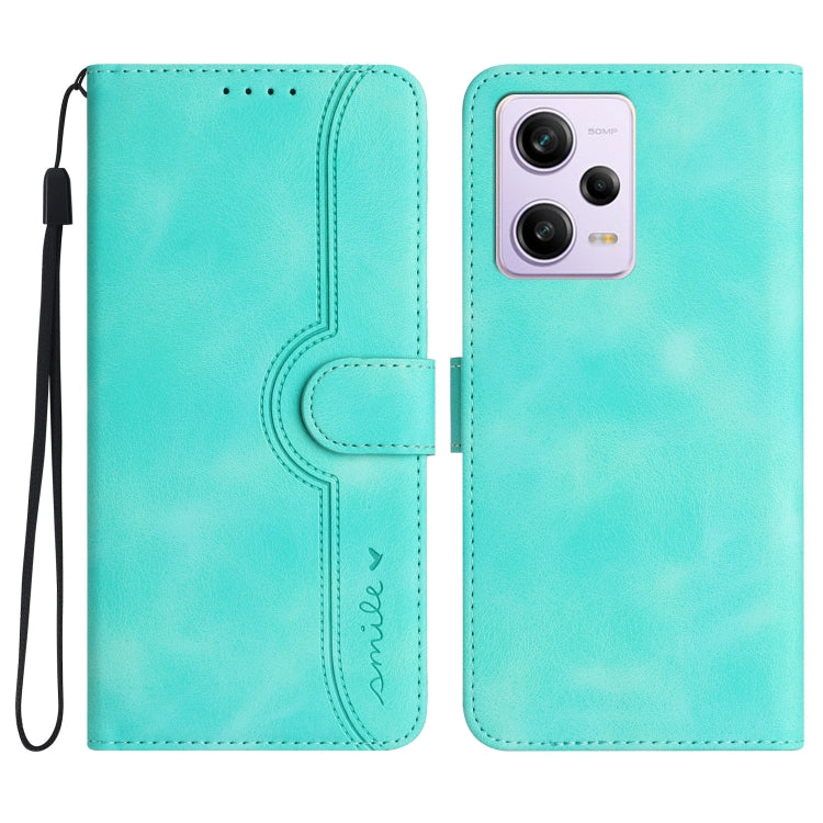 For Xiaomi Redmi Note 12 Pro+ 5G Heart Pattern Skin Feel Leather Phone Case