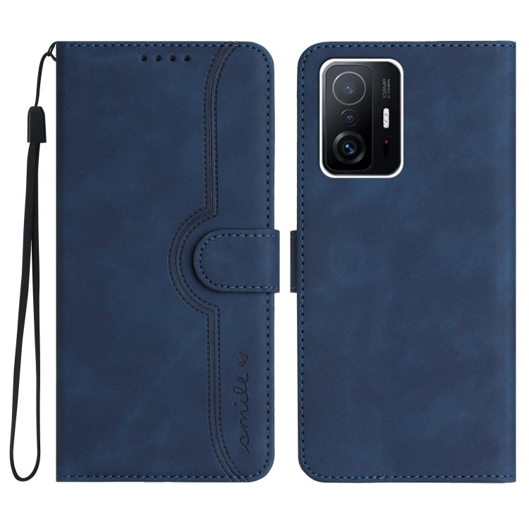 For Xiaomi 11T/11T Pro Heart Pattern Skin Feel Leather Phone Case