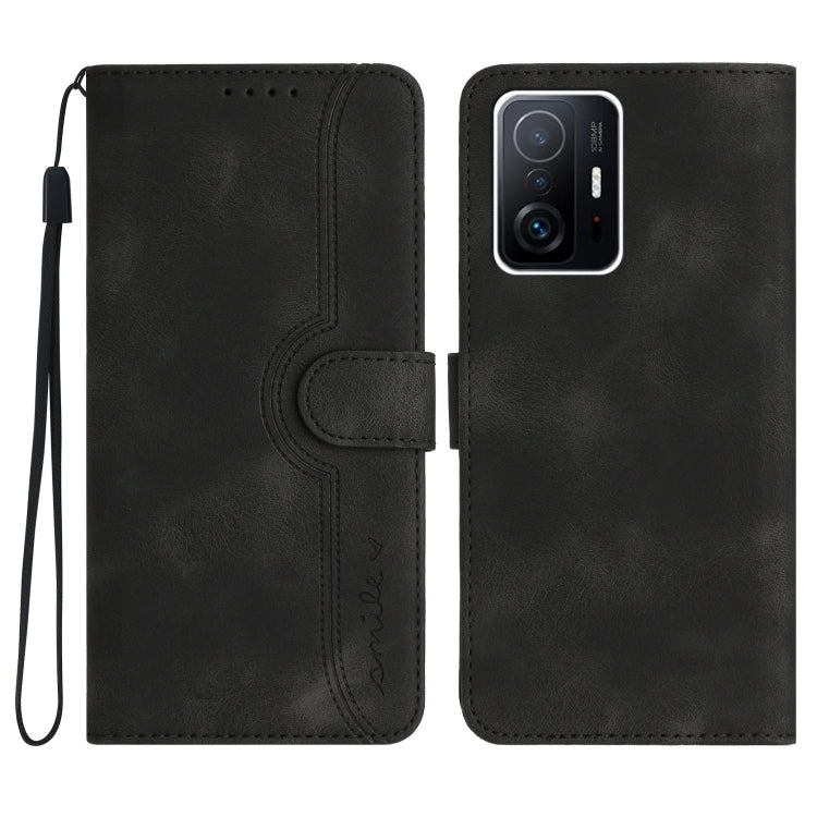 For Xiaomi 11T/11T Pro Heart Pattern Skin Feel Leather Phone Case