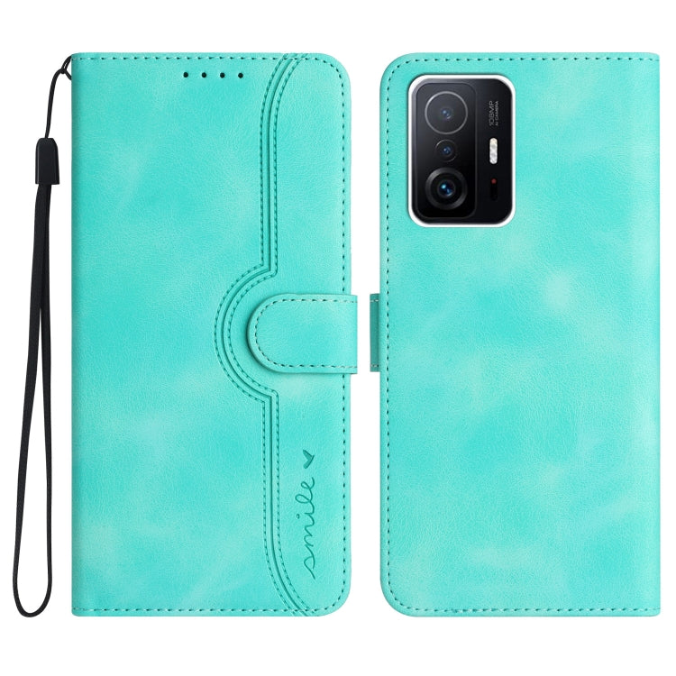 For Xiaomi 11T/11T Pro Heart Pattern Skin Feel Leather Phone Case