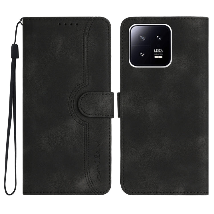 For Xiaomi 13 Heart Pattern Skin Feel Leather Phone Case