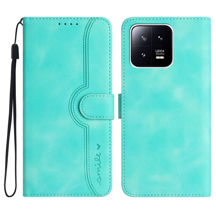 For Xiaomi 13 Heart Pattern Skin Feel Leather Phone Case