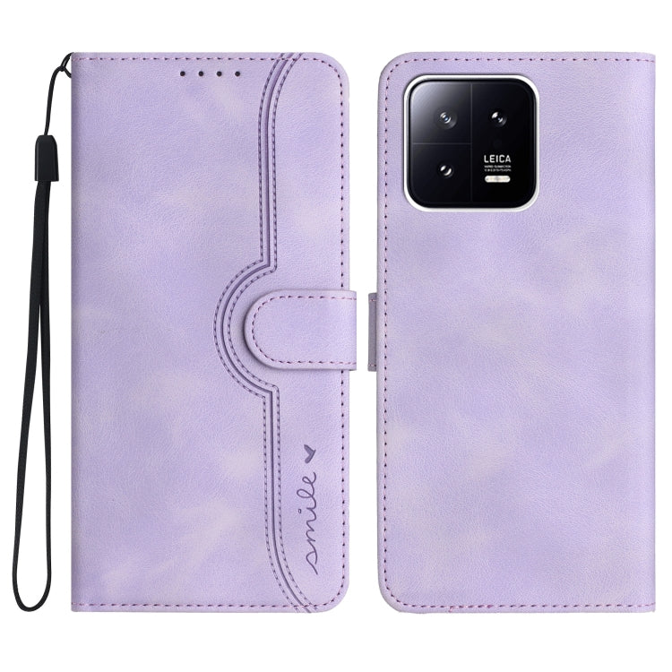 For Xiaomi 13 Pro Heart Pattern Skin Feel Leather Phone Case