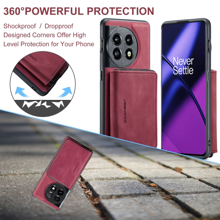 For OnePuls 11 JEEHOOD Magnetic Zipper Horizontal Flip Phone Leather Case