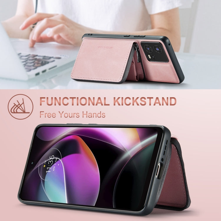 For Motorola Moto S30 Pro JEEHOOD Magnetic Zipper Horizontal Flip Phone Leather Case