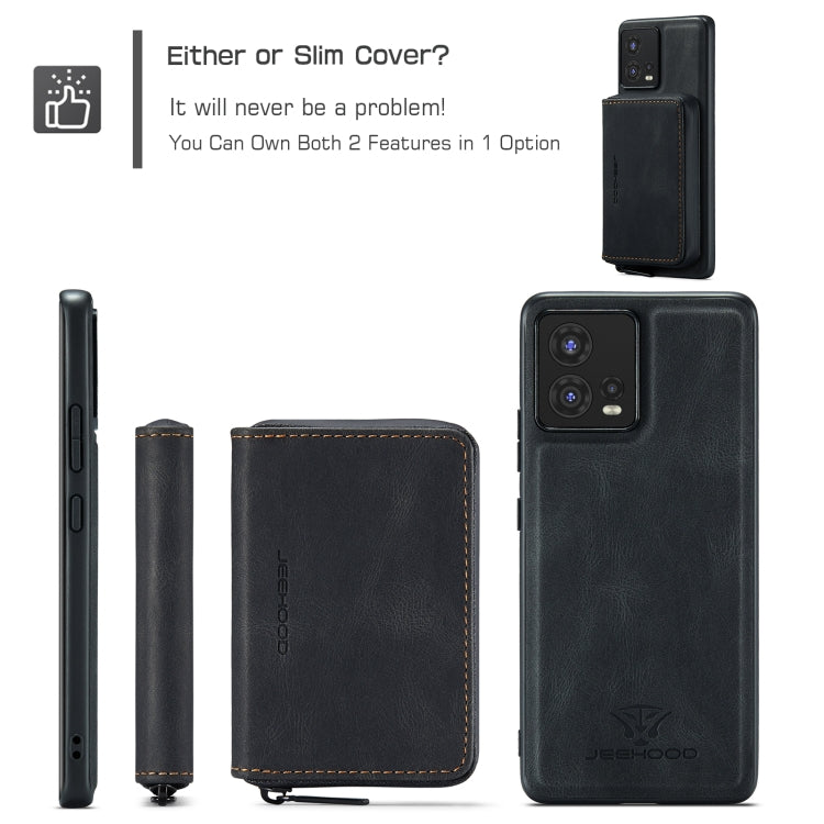 For Motorola Moto S30 Pro JEEHOOD Magnetic Zipper Horizontal Flip Phone Leather Case