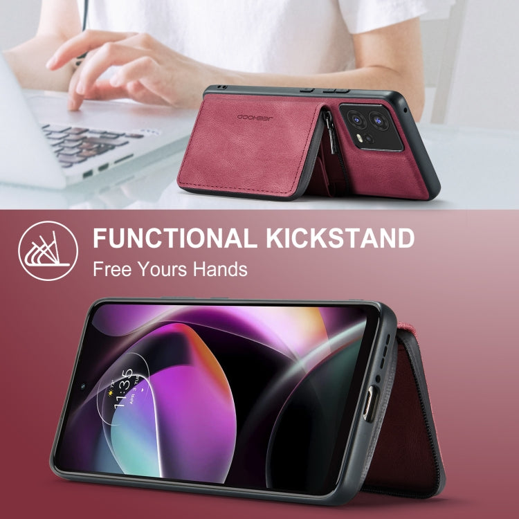 For Motorola Moto S30 Pro JEEHOOD Magnetic Zipper Horizontal Flip Phone Leather Case