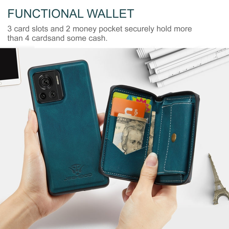 For Motorola Moto X30 Pro JEEHOOD Magnetic Zipper Horizontal Flip Phone Leather Case