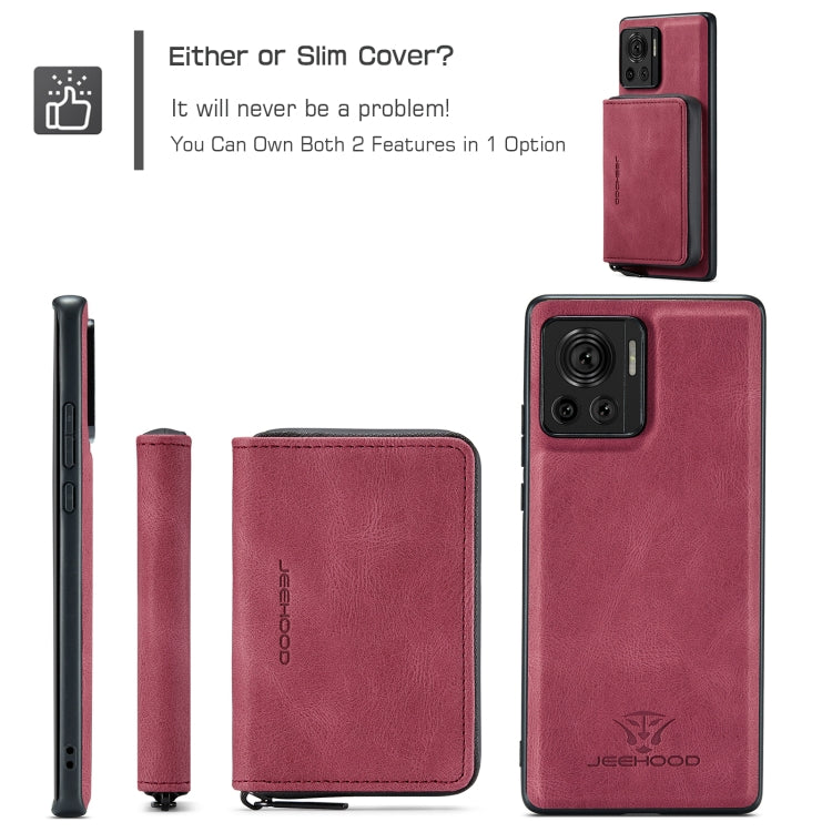 For Motorola Moto X30 Pro JEEHOOD Magnetic Zipper Horizontal Flip Phone Leather Case