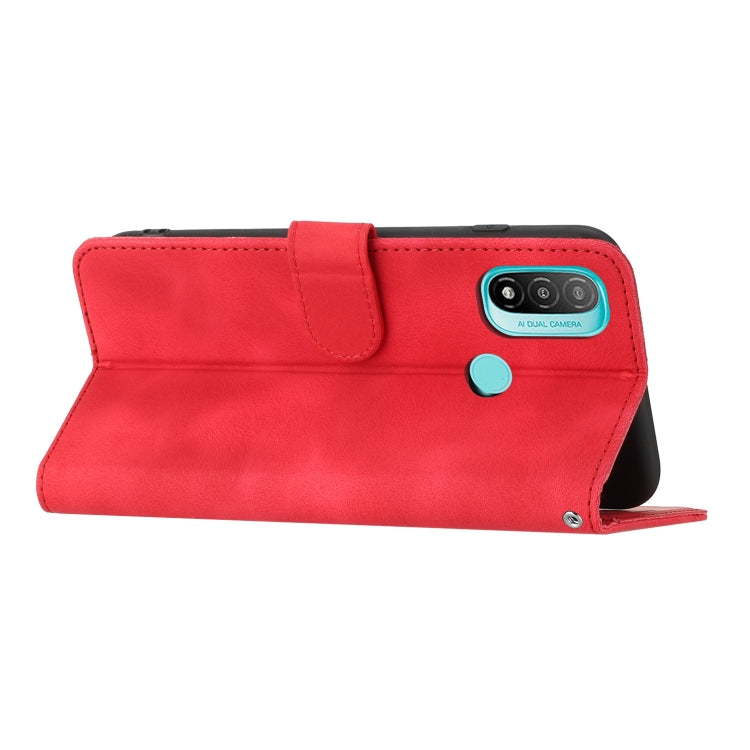 For Motorola Moto E20/E30/E40 Heart Pattern Skin Feel Leather Phone Case