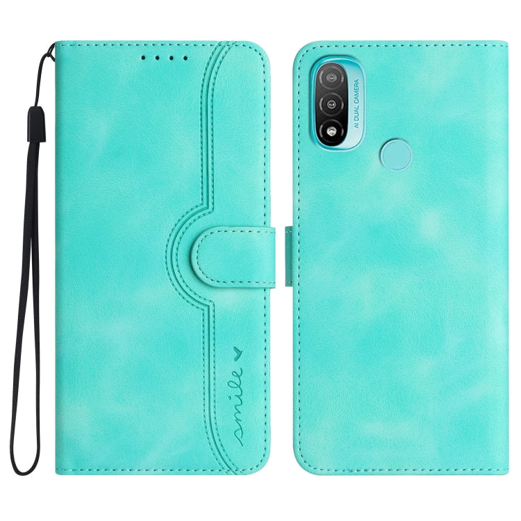For Motorola Moto E20/E30/E40 Heart Pattern Skin Feel Leather Phone Case