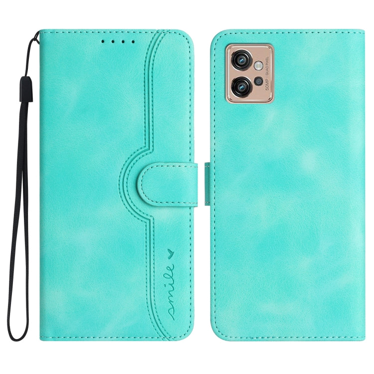 For Motorola Moto G32 Heart Pattern Skin Feel Leather Phone Case