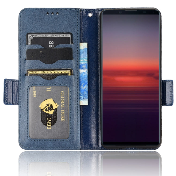 For Sony Xperia 5 II Symmetrical Triangle Leather Phone Case