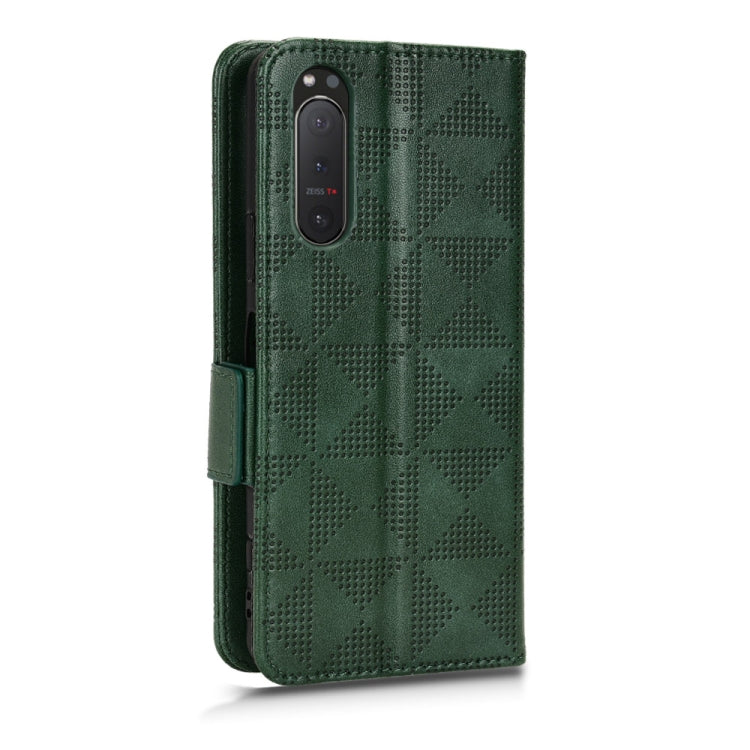 For Sony Xperia 5 II Symmetrical Triangle Leather Phone Case