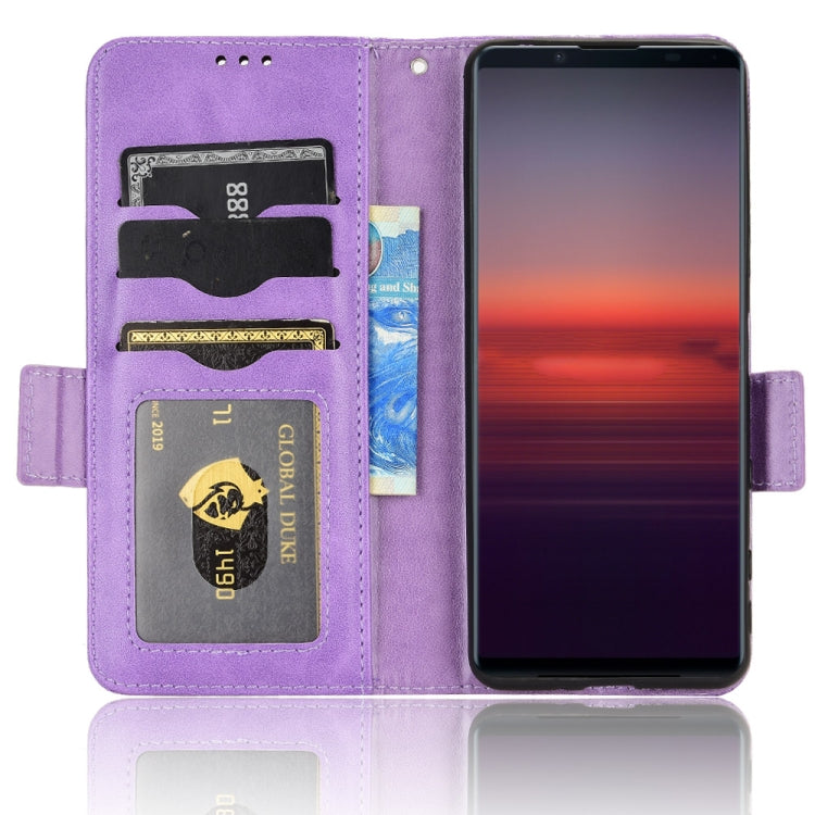 For Sony Xperia 5 II Symmetrical Triangle Leather Phone Case