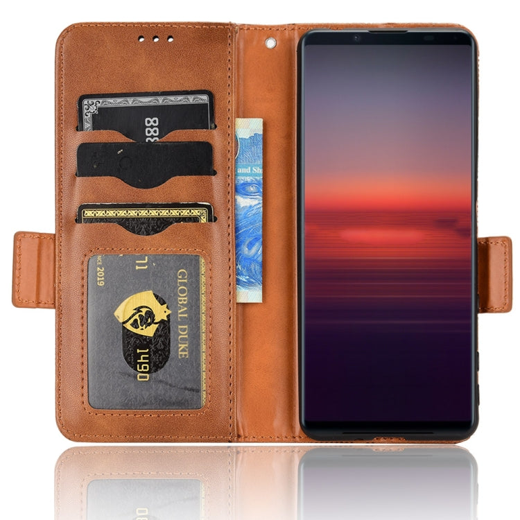 For Sony Xperia 5 II Symmetrical Triangle Leather Phone Case