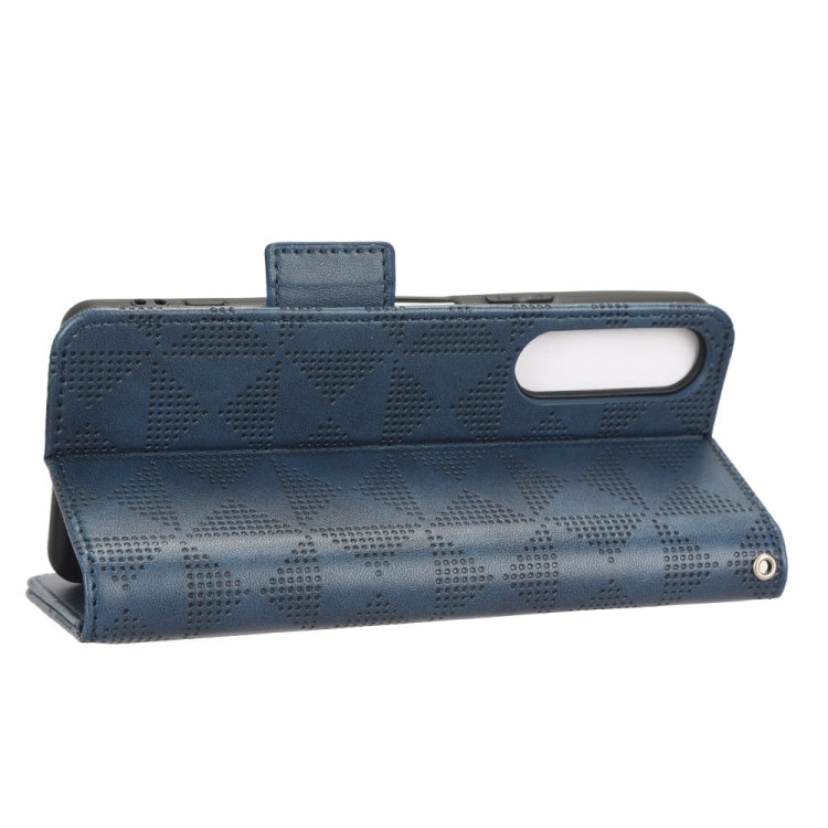 For Sony Xperia 5 IV Symmetrical Triangle Leather Phone Case