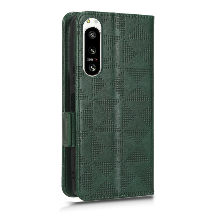 For Sony Xperia 5 IV Symmetrical Triangle Leather Phone Case